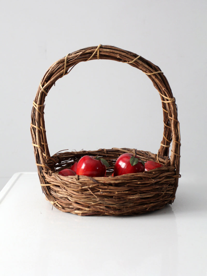 vintage rustic wicker basket