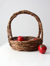 vintage rustic wicker basket