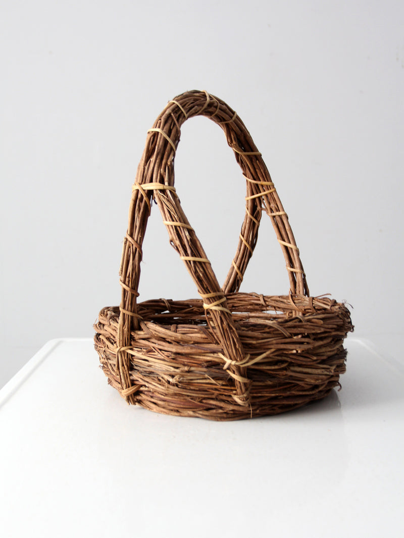 vintage rustic wicker basket