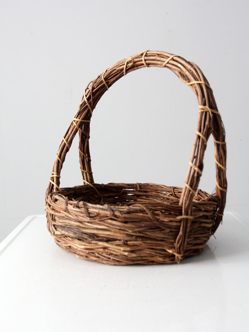 vintage rustic wicker basket