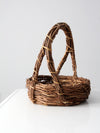 vintage rustic wicker basket