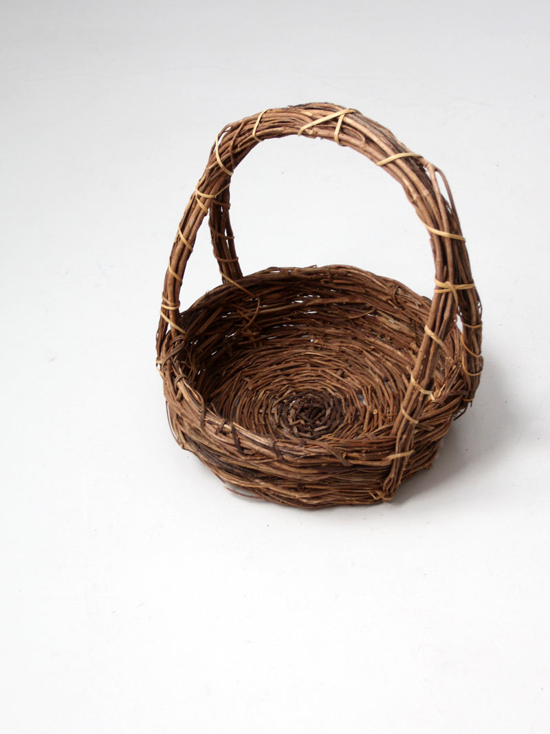 vintage rustic wicker basket