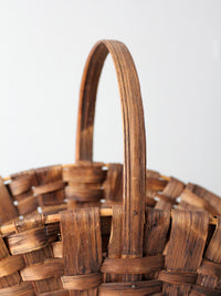 antique splint weave gathering basket