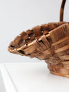 antique splint weave gathering basket