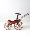 Victorian doll carriage with canopy