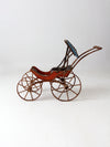 Victorian doll carriage with canopy