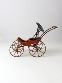 Victorian doll carriage with canopy