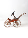 Victorian doll carriage with canopy