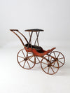 Victorian doll carriage with canopy