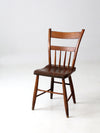 antique spindle back plank seat chair