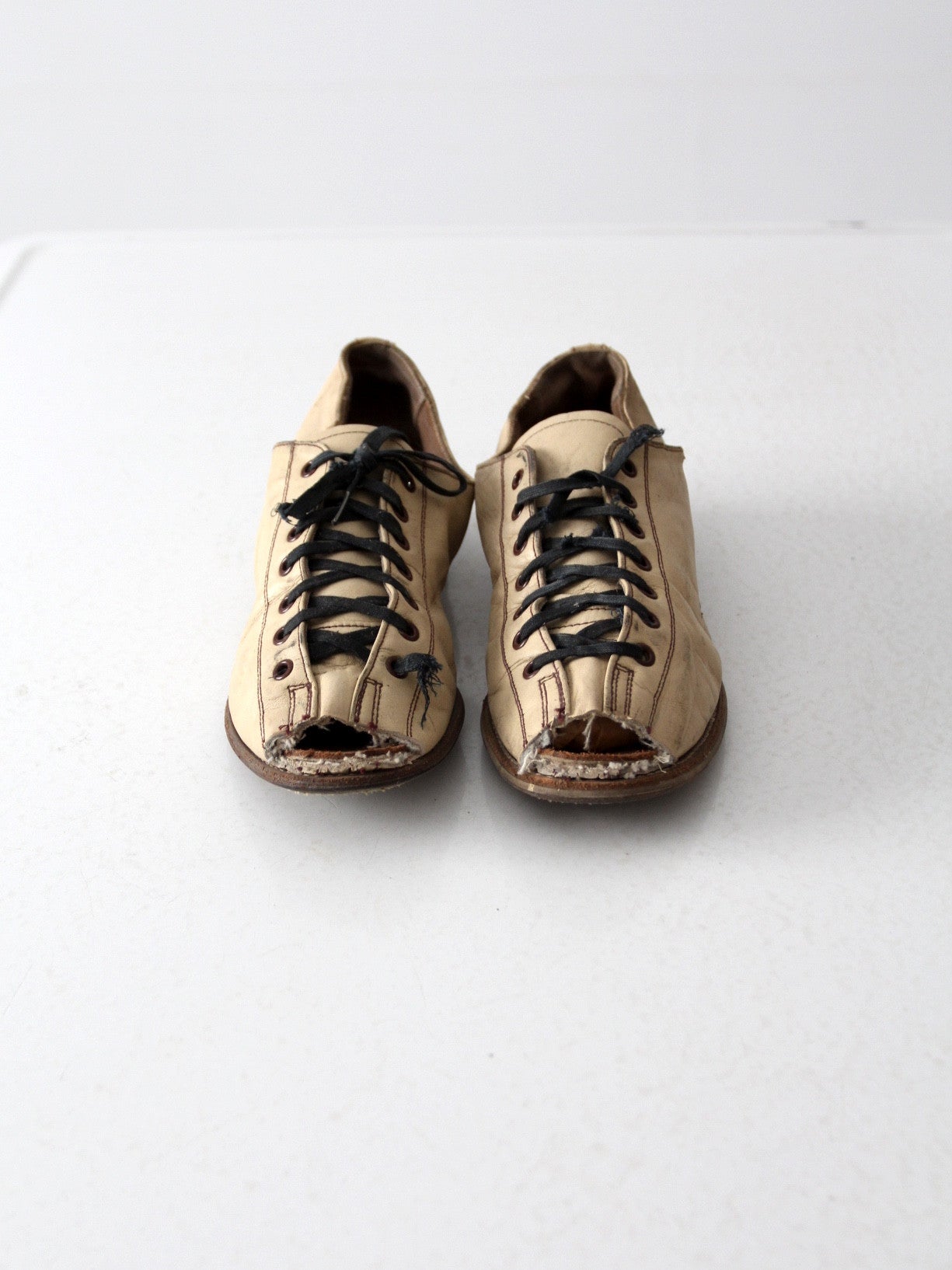 vintage Hyde bowling shoes with custom open toes