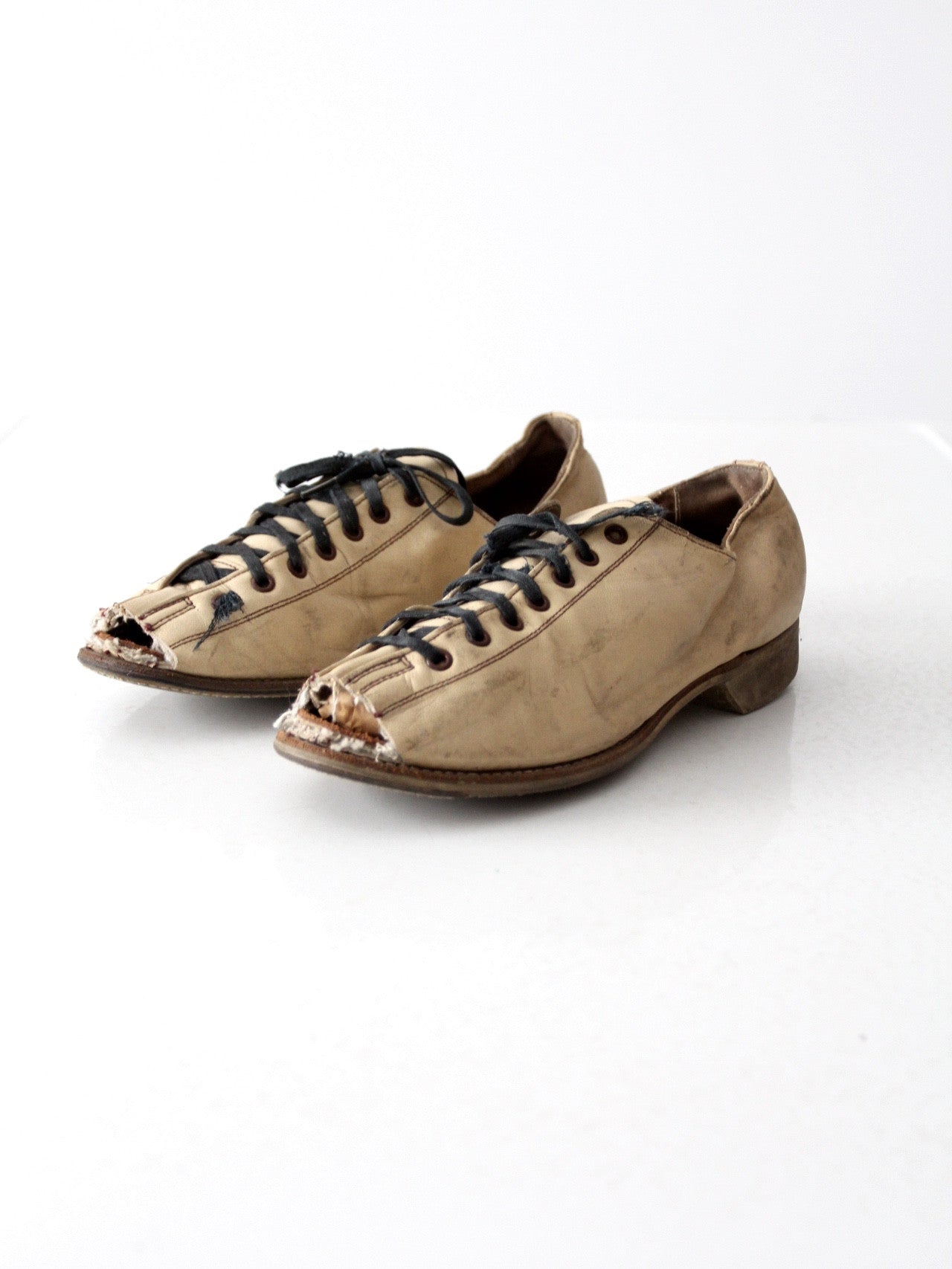 vintage Hyde bowling shoes with custom open toes