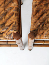 vintage woven seat ladderback chairs pair