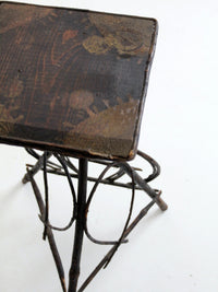 antique Adirondack twig table