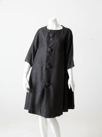 vintage 60s silk trapeze coat