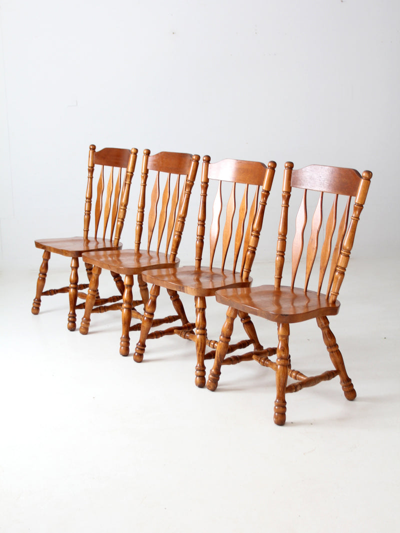 vintage oak dining chairs set of 4