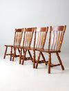 vintage oak dining chairs set of 4