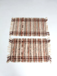 vintage plaid accent rugs pair