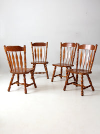 vintage oak dining chairs set of 4