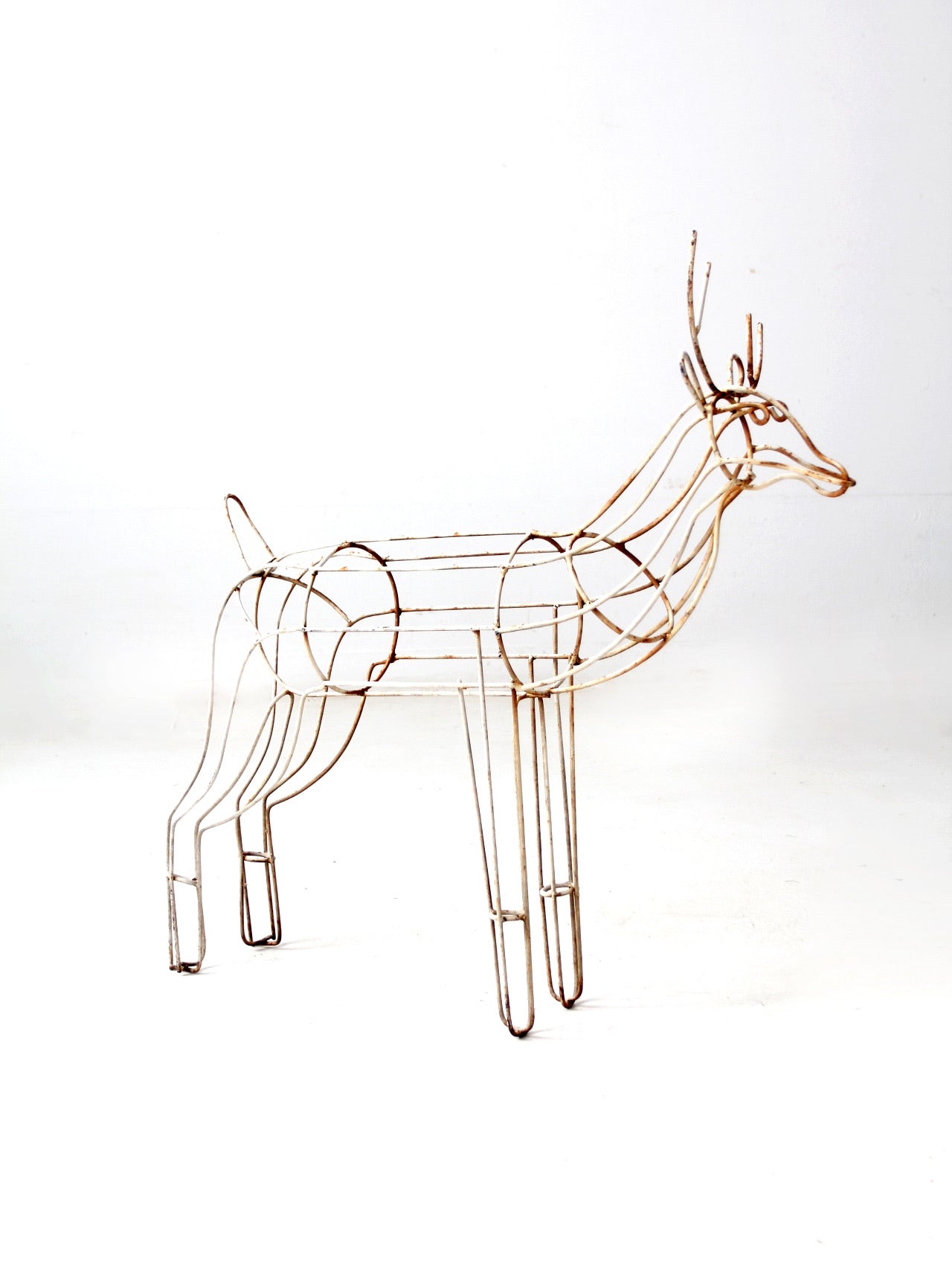 mid century metal reindeer
