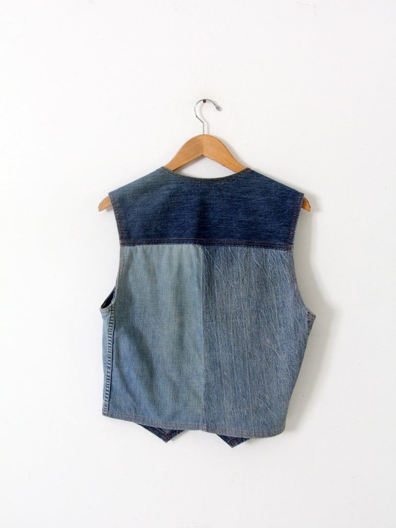 vintage custom denim vest