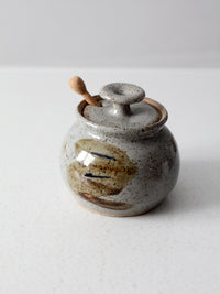 vintage studio pottery honey jar