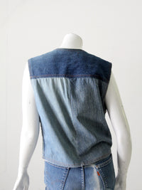 vintage custom denim vest