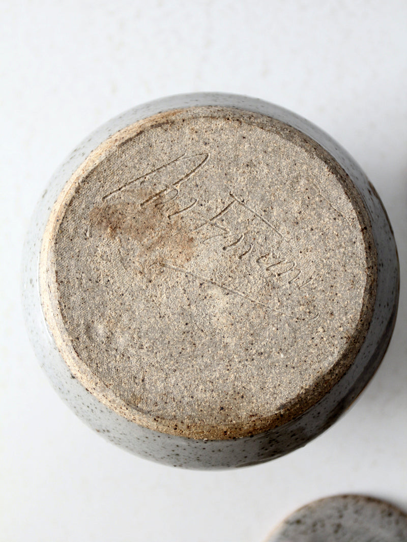 vintage studio pottery honey jar