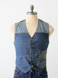 vintage custom denim vest