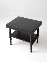 antique painted wood end table