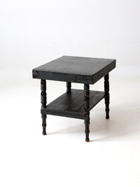 antique painted wood end table
