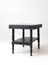 antique painted wood end table