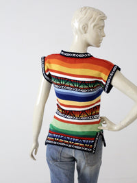 vintage 70s hippie knit top