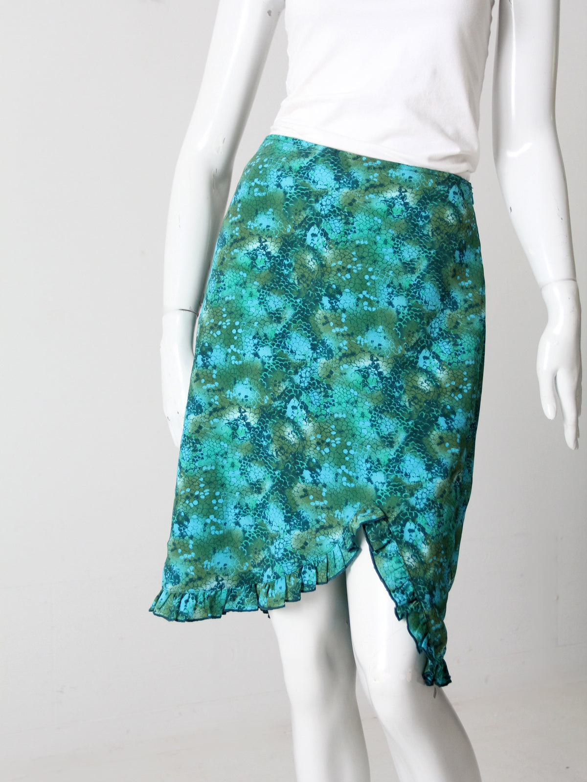 vintage 80s abstract print skirt