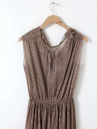 vintage 70s metallic dress