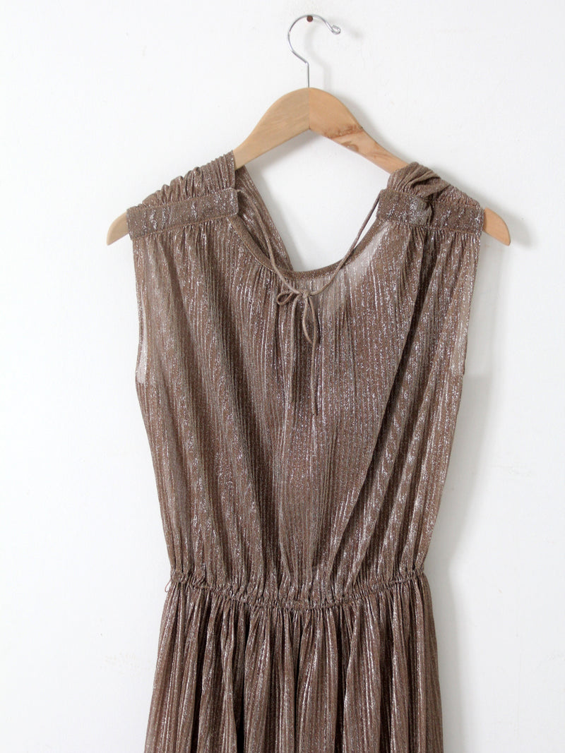 vintage 70s metallic dress