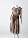 vintage 70s metallic dress
