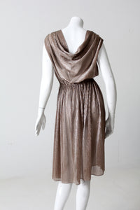 vintage 70s metallic dress