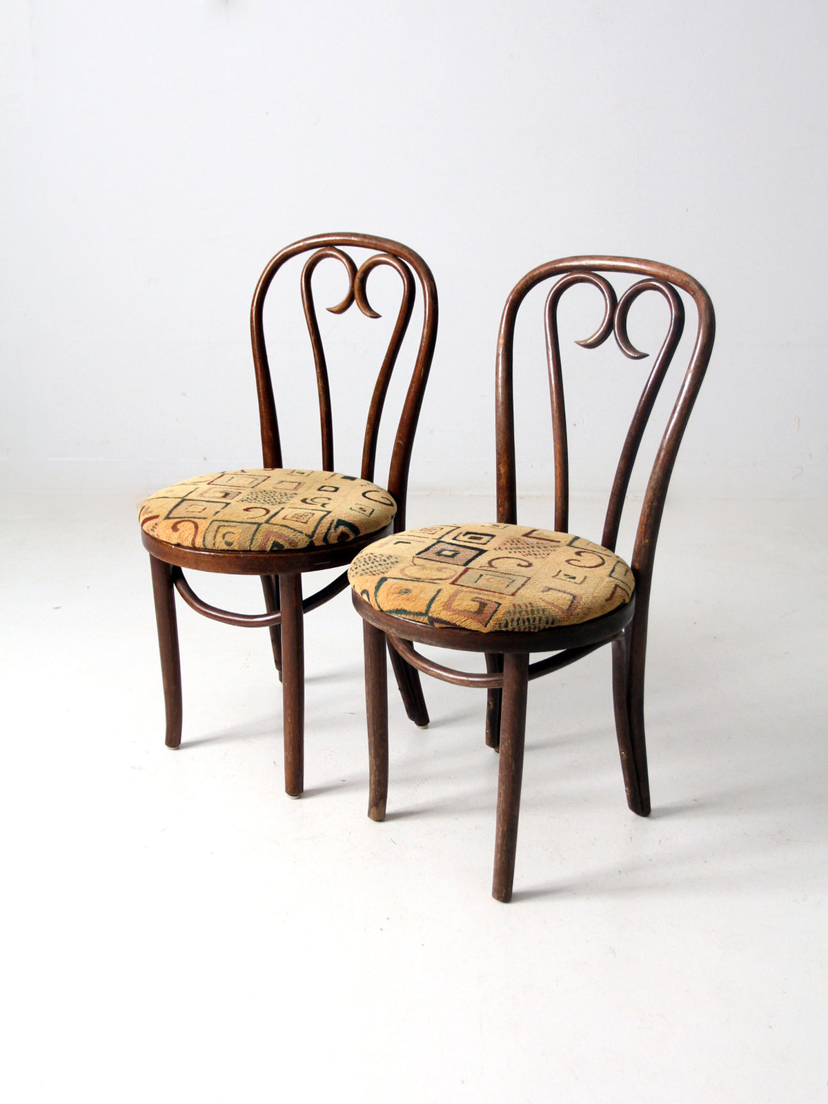 mid-century bentwood chairs with upholstery