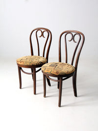 mid-century bentwood chairs with upholstery