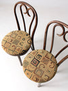 mid-century bentwood chairs with upholstery