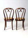 mid-century bentwood chairs with upholstery