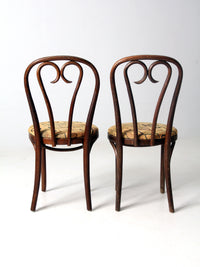 mid-century bentwood chairs with upholstery