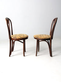 mid-century bentwood chairs with upholstery
