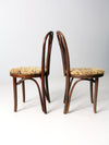 mid-century bentwood chairs with upholstery
