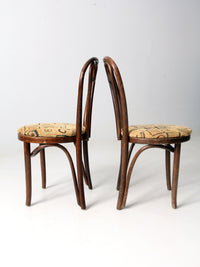 mid-century bentwood chairs with upholstery
