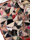 antique double side crazy patchwork quilt circa 1898