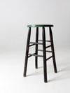 vintage painted wood stool