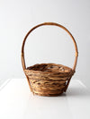 vintage woven handle basket