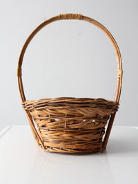 vintage woven handle basket